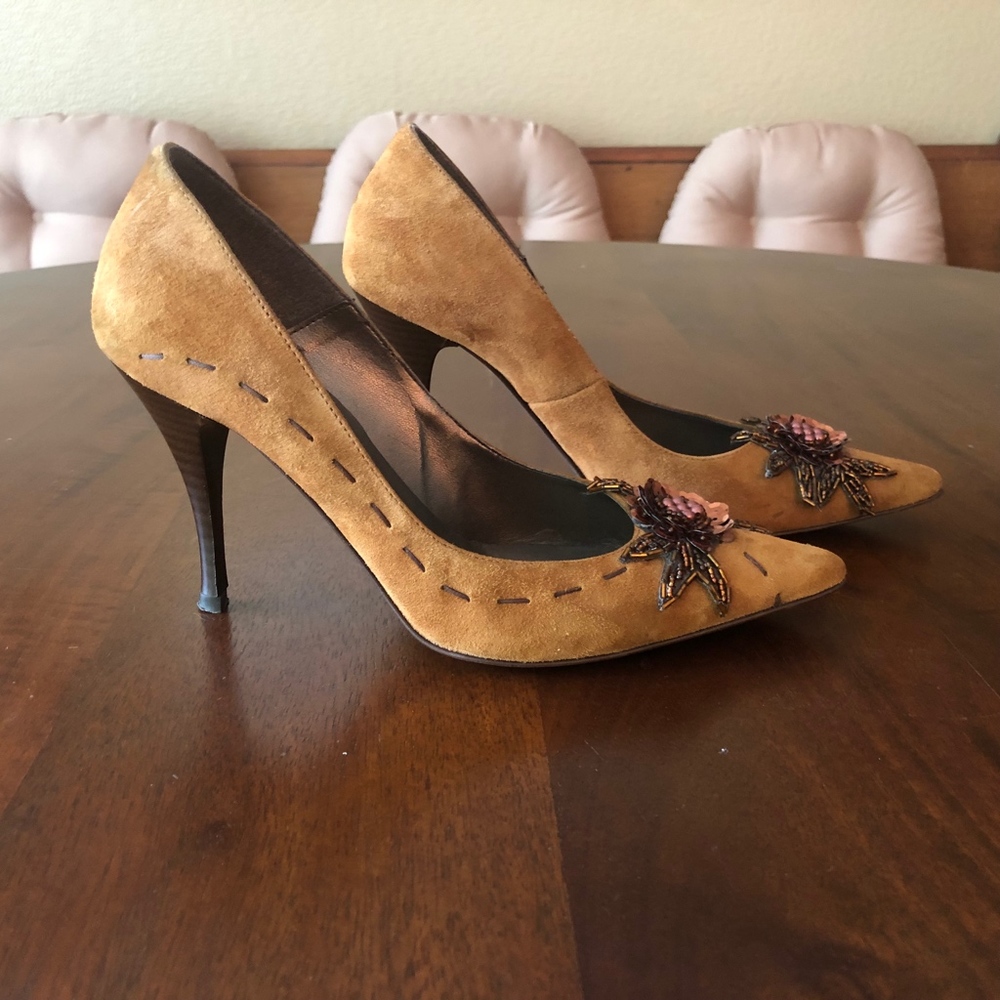 Aldo Tan Suede Pointed Toe Pumps